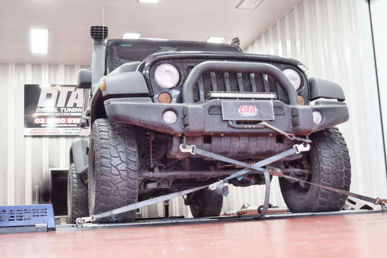 Jeep Wrangler 2.8 2012 auto on the dyno — Diesel Tuning Australia