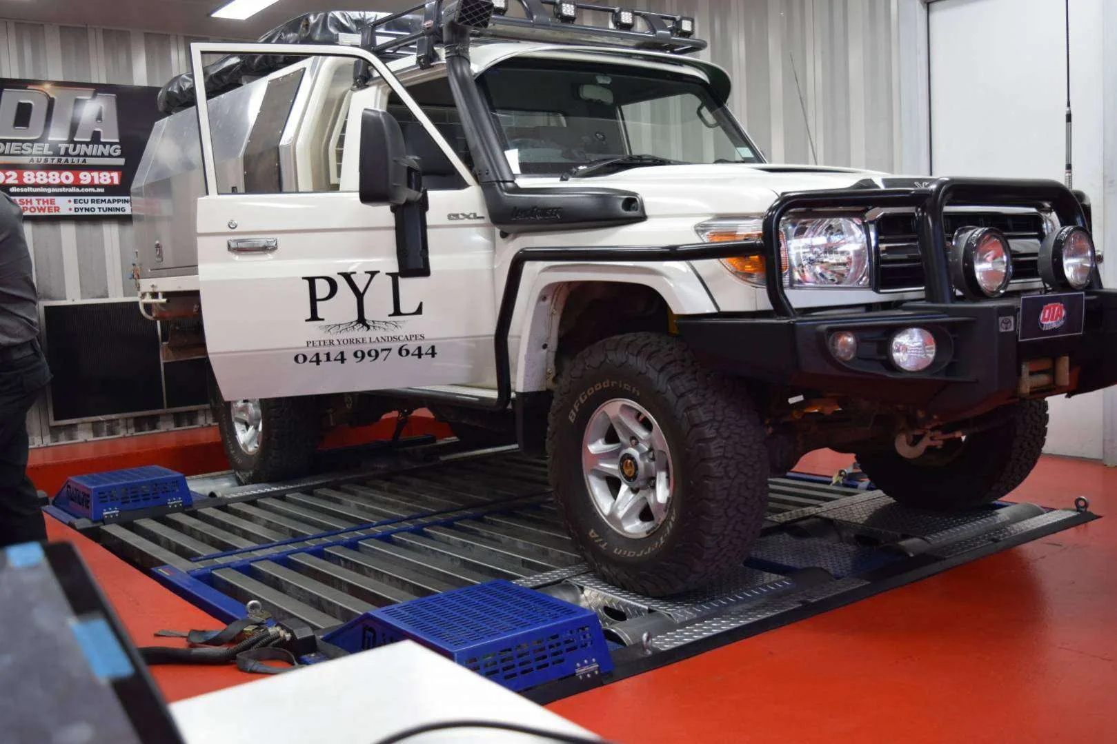 Toyota LandCruiser 79 Series V8 2013 on the dyno — Diesel Tuning Australia