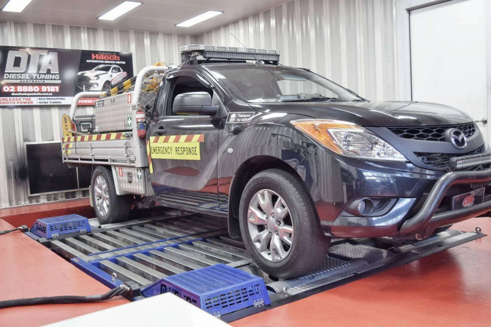 Mazda BT-50 2012 dyno graph — remap power and torque result