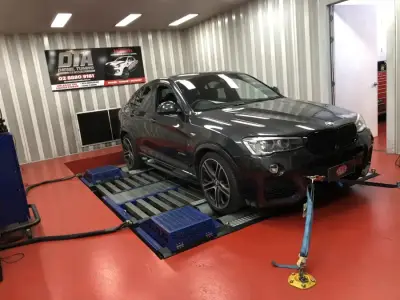 BMW 3 Series 2L ECU remap — BMW X4 F26 xDrive grey on the DTA Mainline dyno — ECU remap Sydney