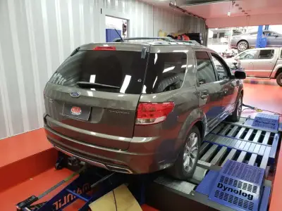 Ford Ranger 3L ECU remap — Ford Territory rear view in our Sydney workshop