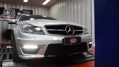 Mercedes-Benz C-Class W204 silver — ECU remap and dyno test