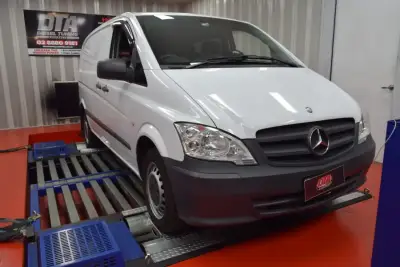 Mercedes-Benz ML Class 3L ECU remap — Mercedes-Benz Vito white panel van on our dyno