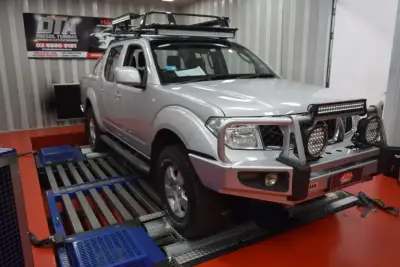 Nissan Navara D40 with light bar and ARB bumper — ECU remap