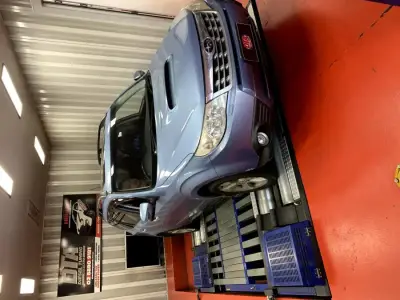 Subaru Forester 2L ECU remap — Subaru Forester steel blue on the DTA Mainline dyno — ECU remap Sydney
