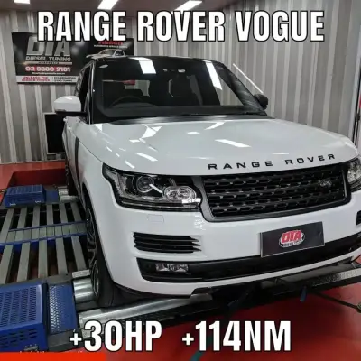 Range Rover Vogue — +30HP +114NM dyno result at Diesel Tuning Australia