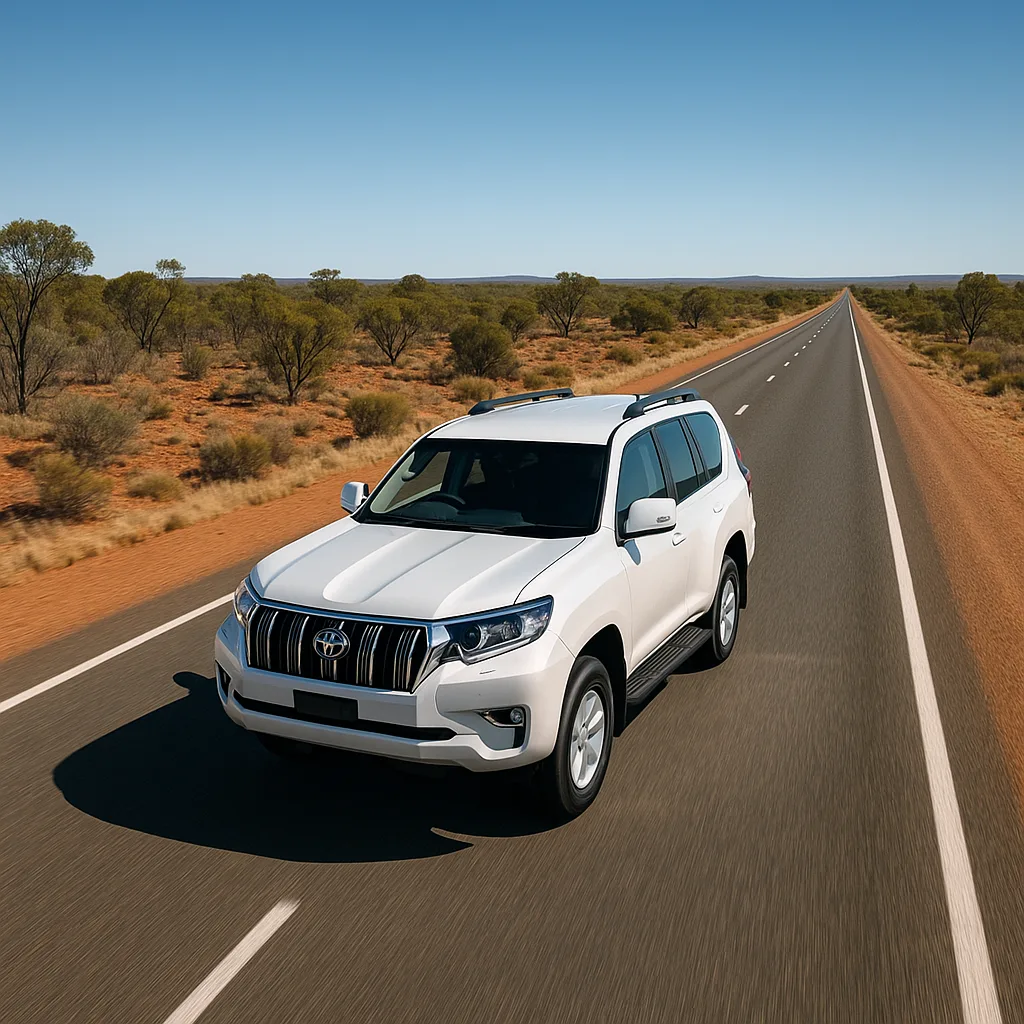 Toyota Prado SUV touring on an Australian highway