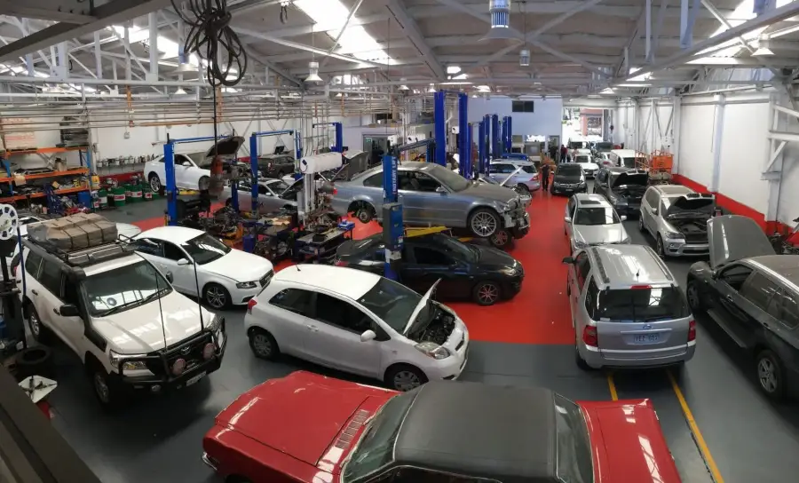 Diesel Tuning Australia Sydney workshop — multiple vehicles on lifts